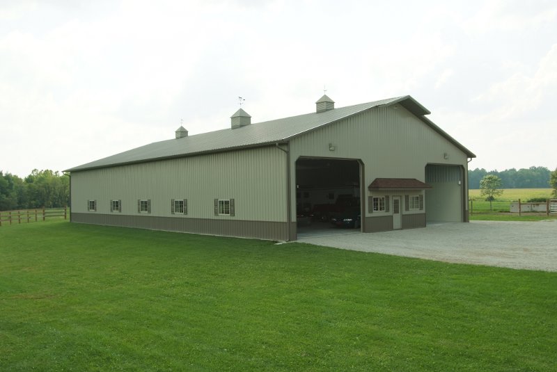 Equestrian / Hobby Shop 60' x 104 with a 14' x 3' eyebrow