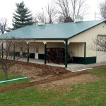 Post Frame Building With Full Porch 30' x 60' with a 10' x 60 porch