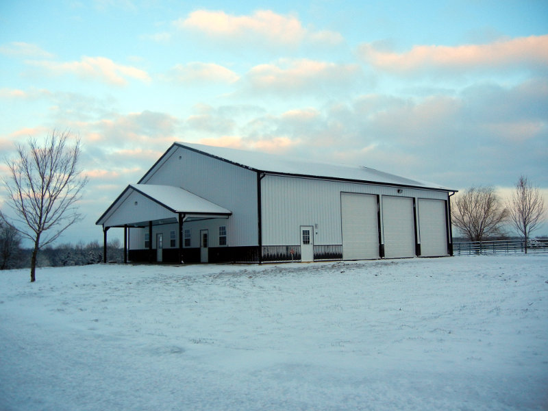 Cronen Equine Building 14’ x 60’ x 60’ with a 10’ x 40’ porch