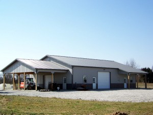 40'x 60' with a 30' x 24' extension and an 8' x 20' porch